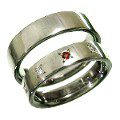 オーダー オリジナルハンドメイド チタンマリッジリング