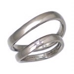 フルオーダー ダイヤモンド チタンマリッジリング