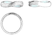 捻り チタンの指輪 筋目模様 オリジナルチタン指輪 デザイナー