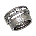 オーダーメイド チタンマリッジリング ミル打ち