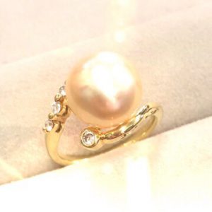 ゴールデンパールリング 南洋真珠