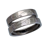 Airplane titanium marriage ring