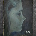 描きたくてしょうがないので 初めてキャンバスに描いた油絵人物画の小品