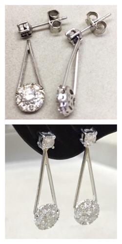 プラチナダイヤモンドピアス