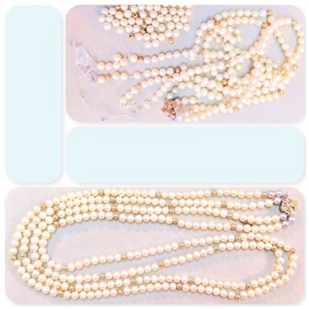 2連真珠ロングネックレスメンテナンス