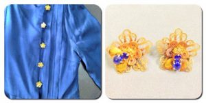 洋服の金ボタンはサファイアで蜂