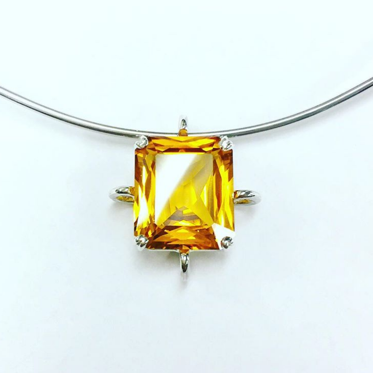 シトリンチョーカー ネックレス