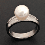 チタン真珠指輪