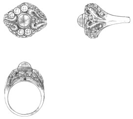 リング デザイン画