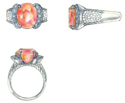 リング デザイン画