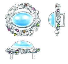 帯留め デザイン画