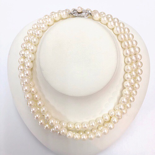 あこや真珠,ネックレス,糸替え