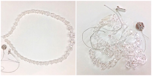 ネックレス洗浄,水晶ネックレス,ワイヤー仕立て