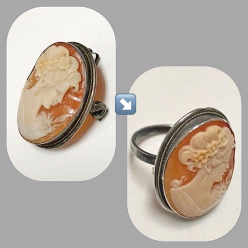 ペンダントをリングにリフォーム