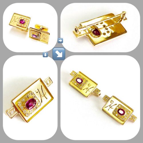 ルビータイタックをブローチに