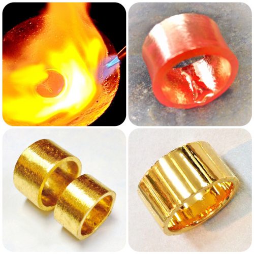 ハンドメイド純金リング