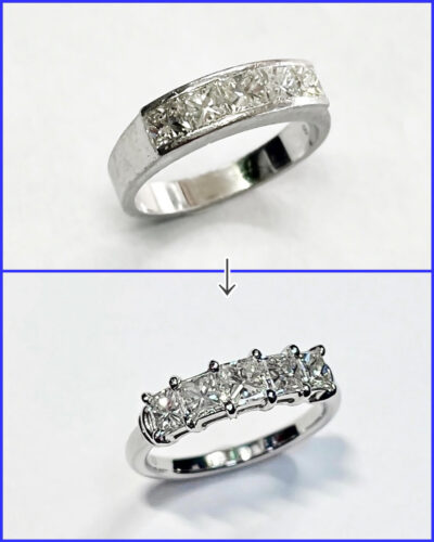 レール留めから着け心地優先にリメイク